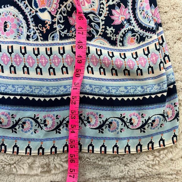 Talbots Womens Dress 14W Paisley Floral Maxi Dress Sleeveless Beach Boho Vneck - Picture 10 of 11